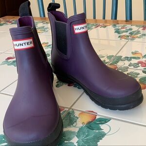 Hunter Purple Rain Boots Stylish Durable Design Women’s Size 9